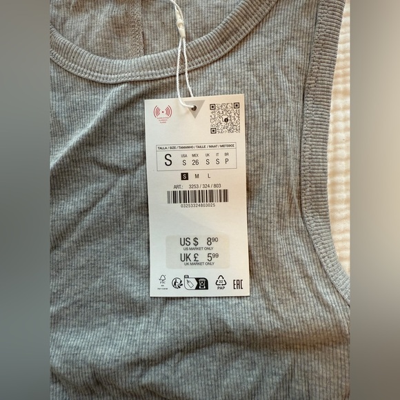NWT! Zara - Gray Tank - Small - Picture 3 of 4